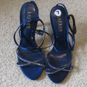RALPH LAUREN Hi-Heel (3 inch) Dress Heels, BLUE, Women's Size 7, Gently Worn,